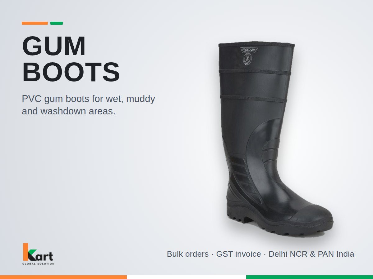Black PVC gum boot